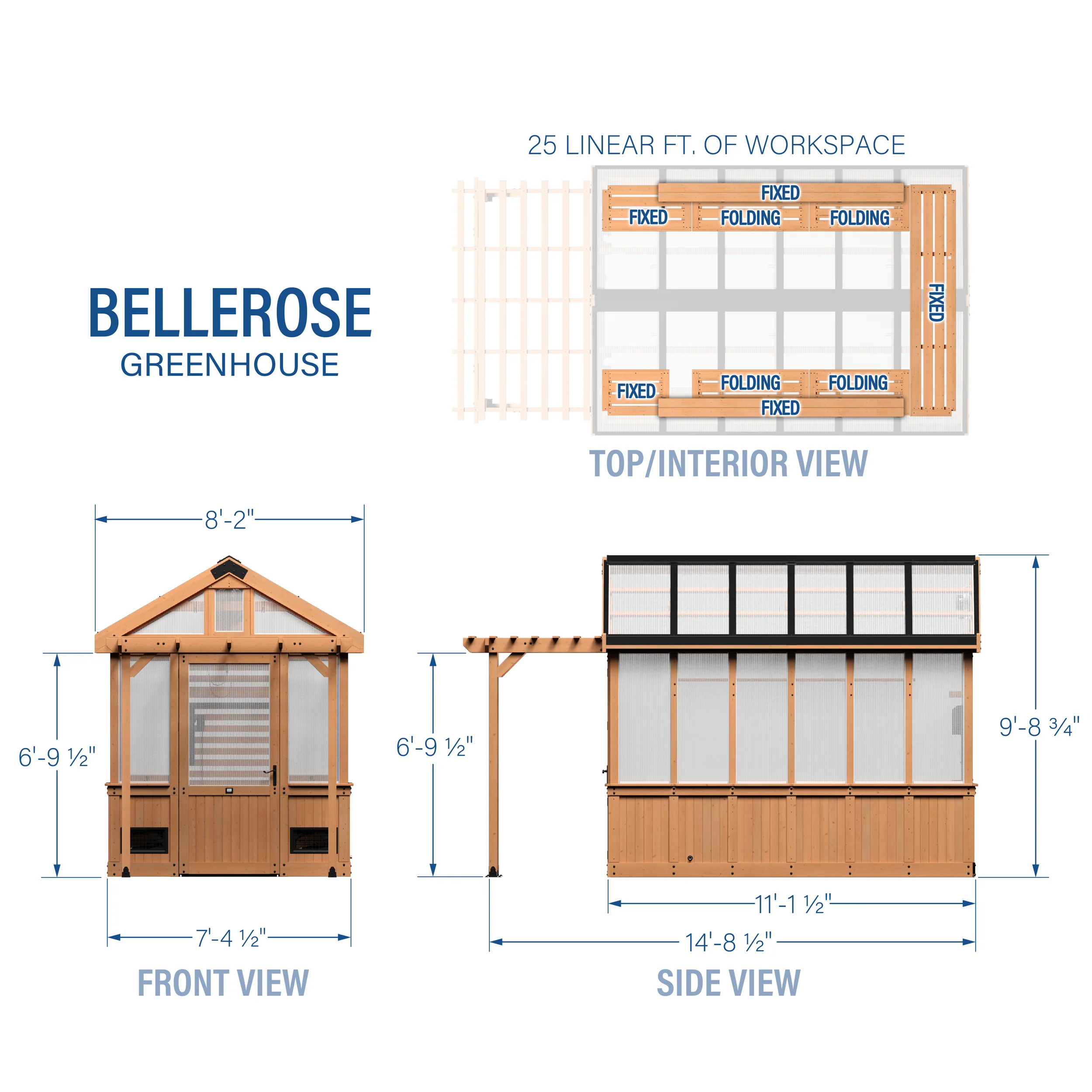 Bellerose Greenhouse (11ft x 7ft) - Image 17