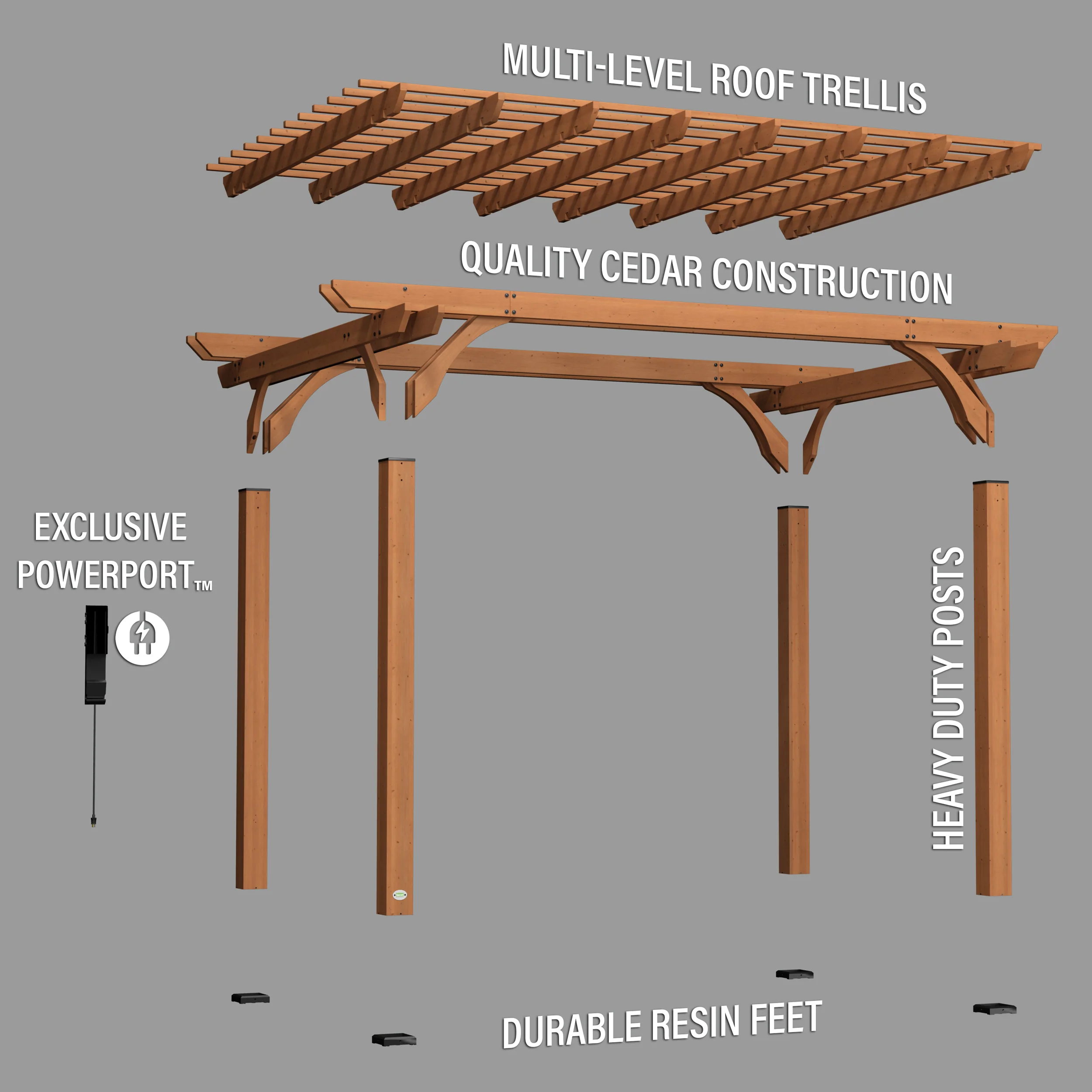 Beaumont 14ft x 10ft Pergola - Image 10
