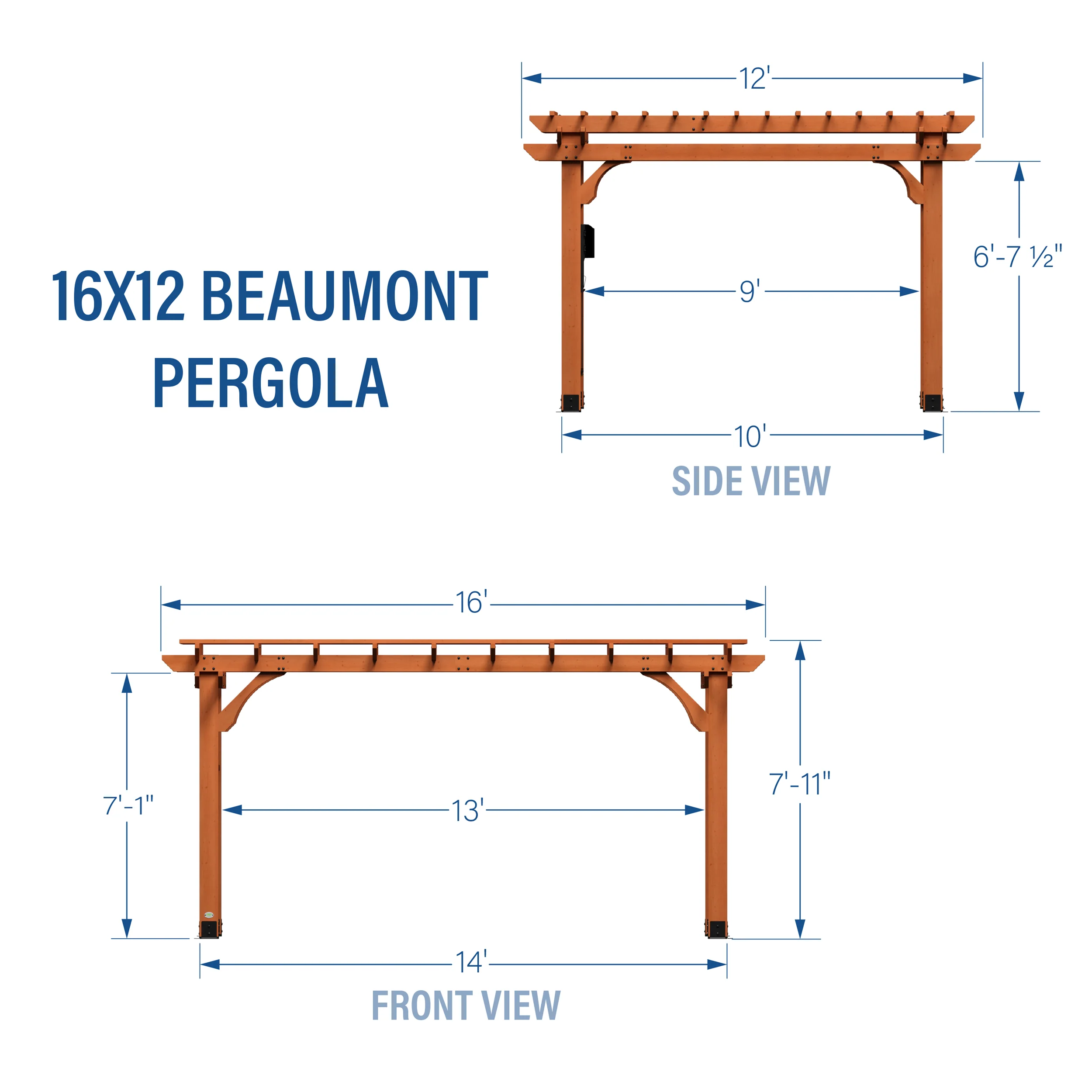 Beaumont 16ft x 12ft Pergola - Image 13