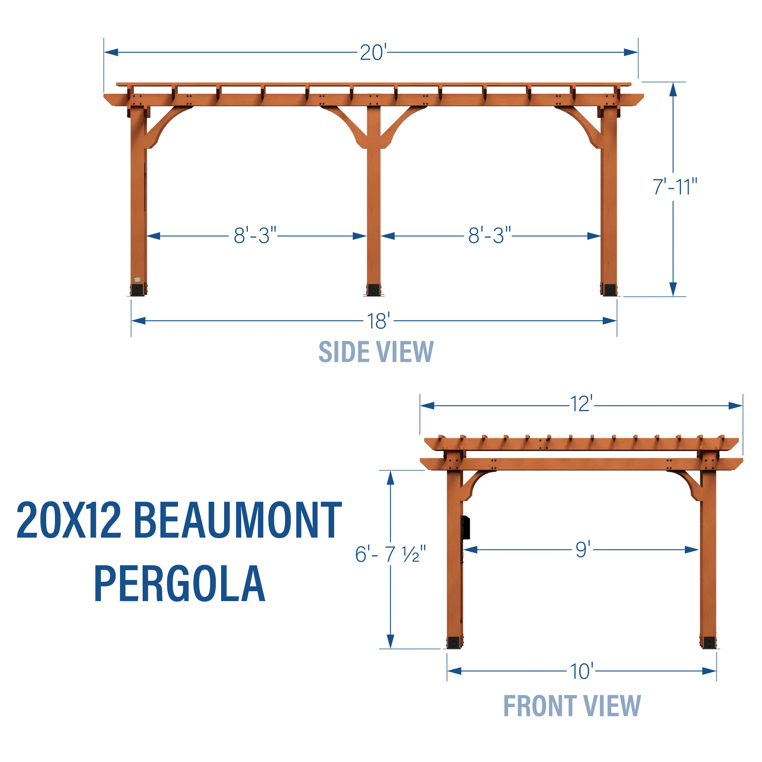 Beaumont 20ft x 12ft Pergola - Image 14