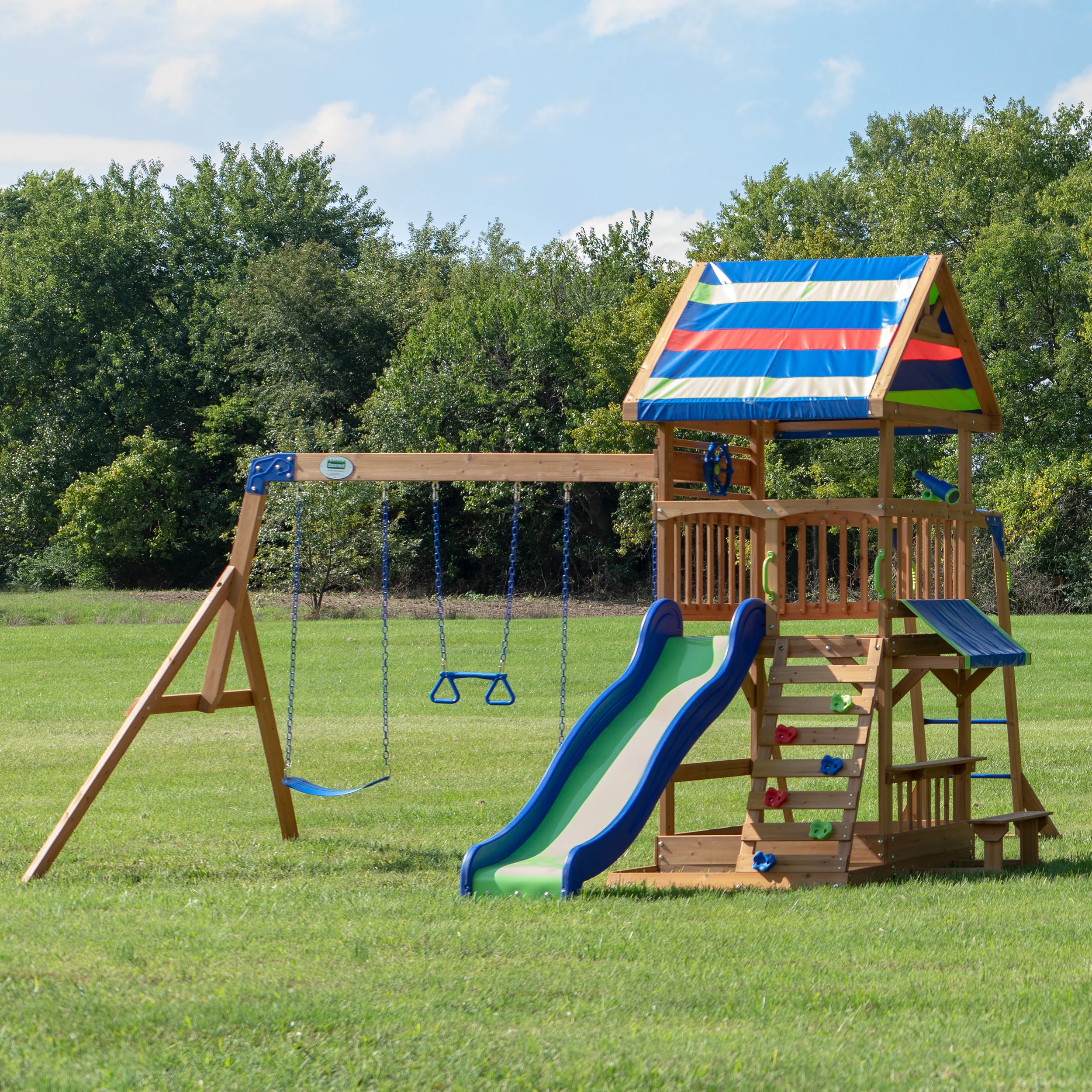 Beach Front Wooden Swing Set - Image 3