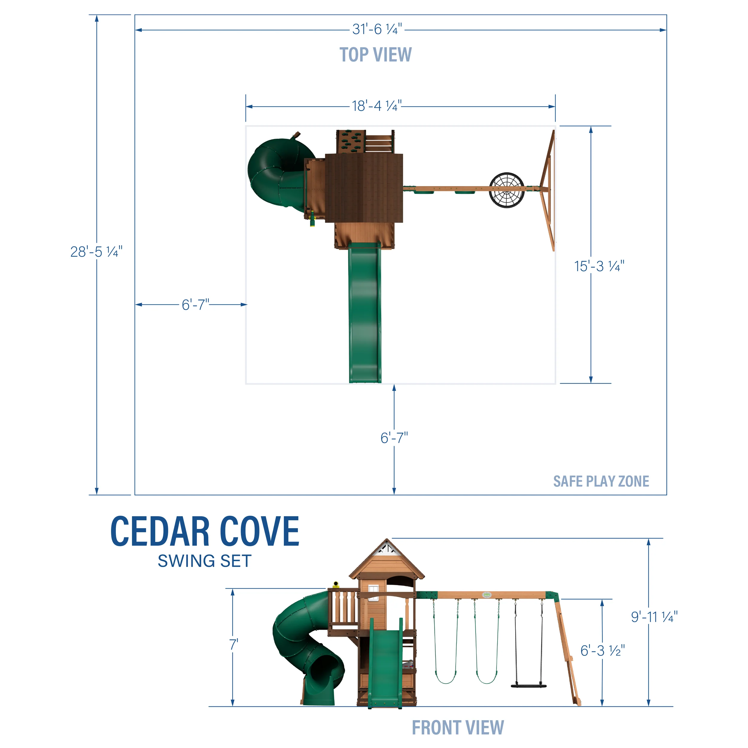 Cedar Cove Swing Set - Image 12