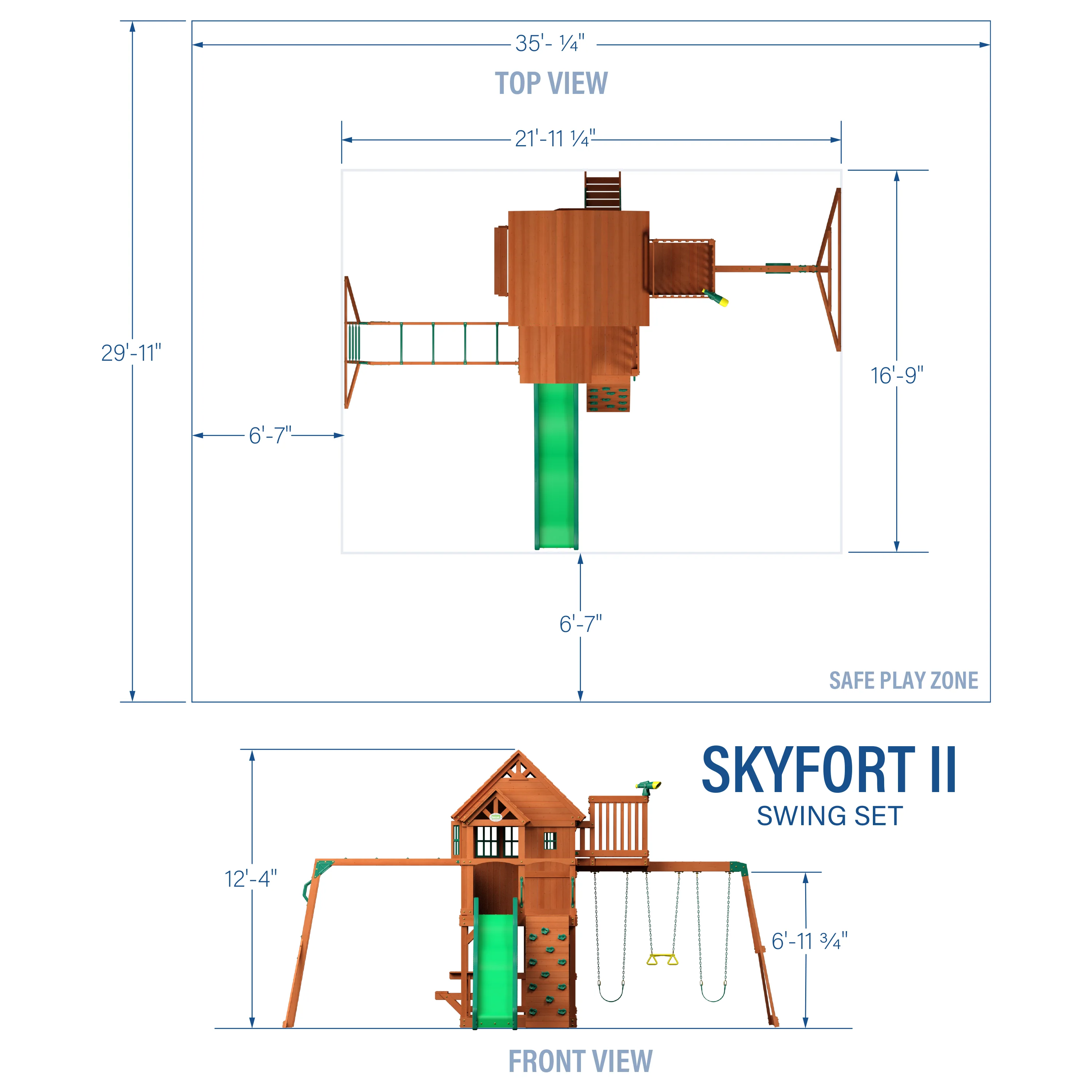 Skyfort II Swing Set - Image 10