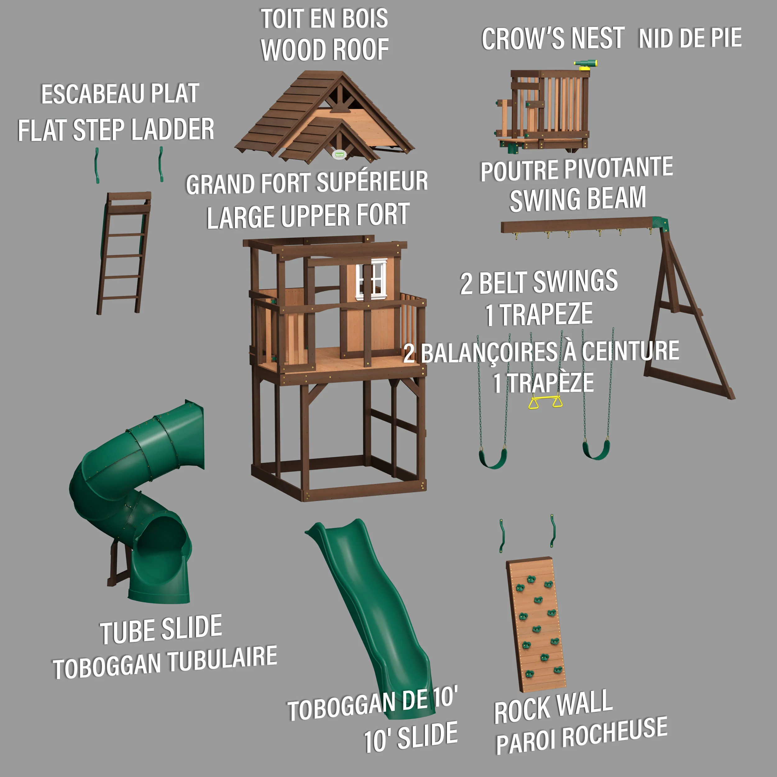 Skyfort III Swing Set - Image 10