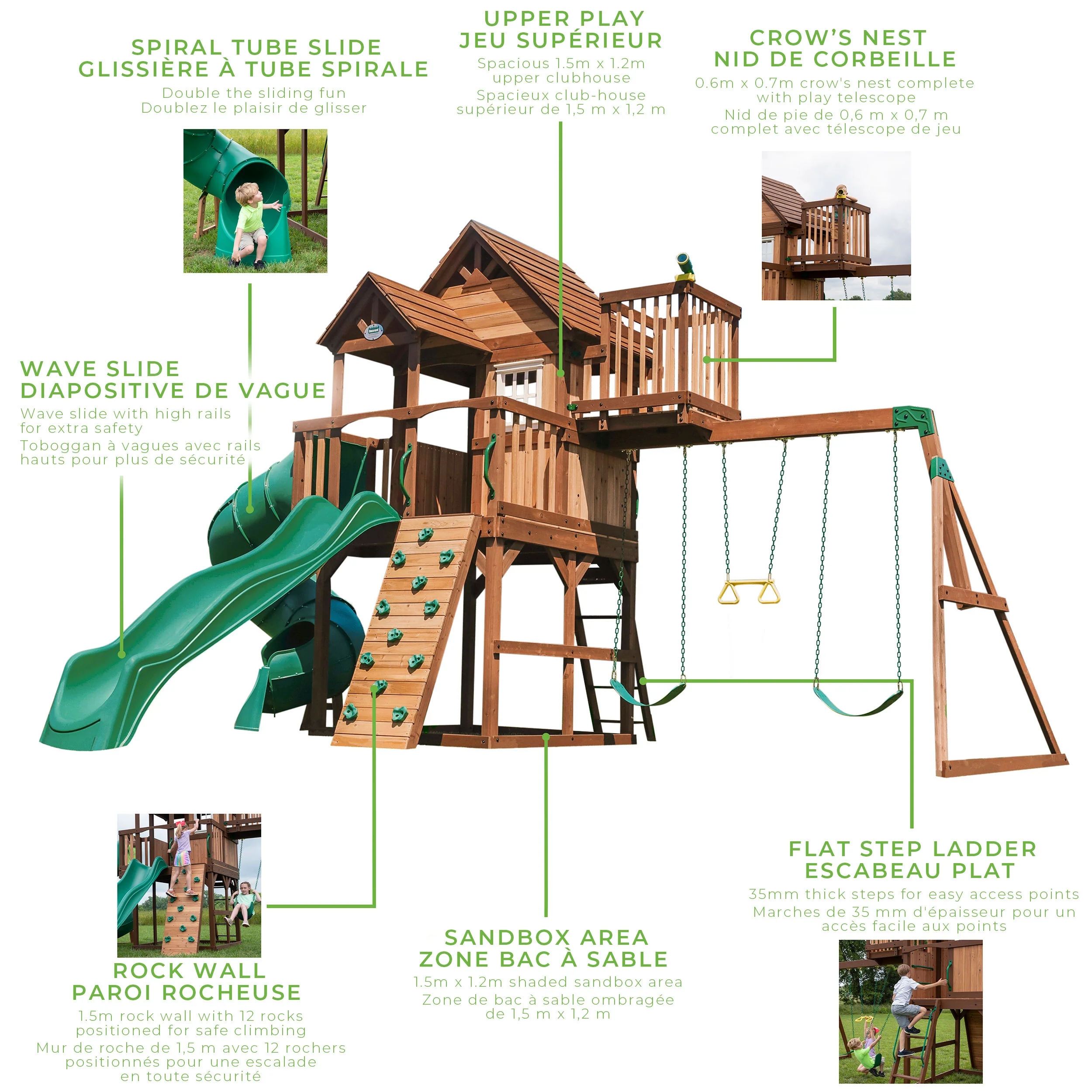 Skyfort III Swing Set - Image 3