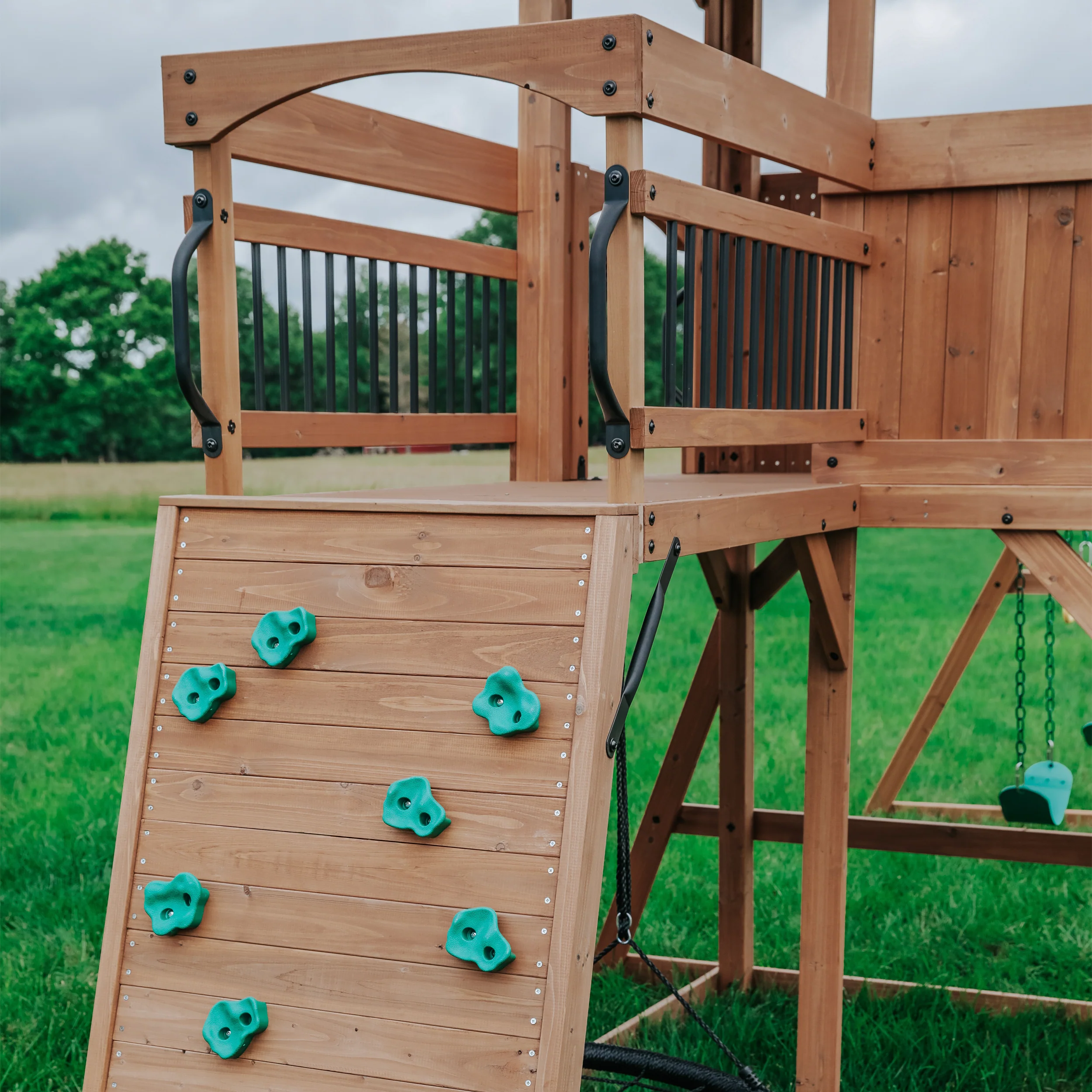 Sterling Point Swing Set with Green Wave Slide - Image 11