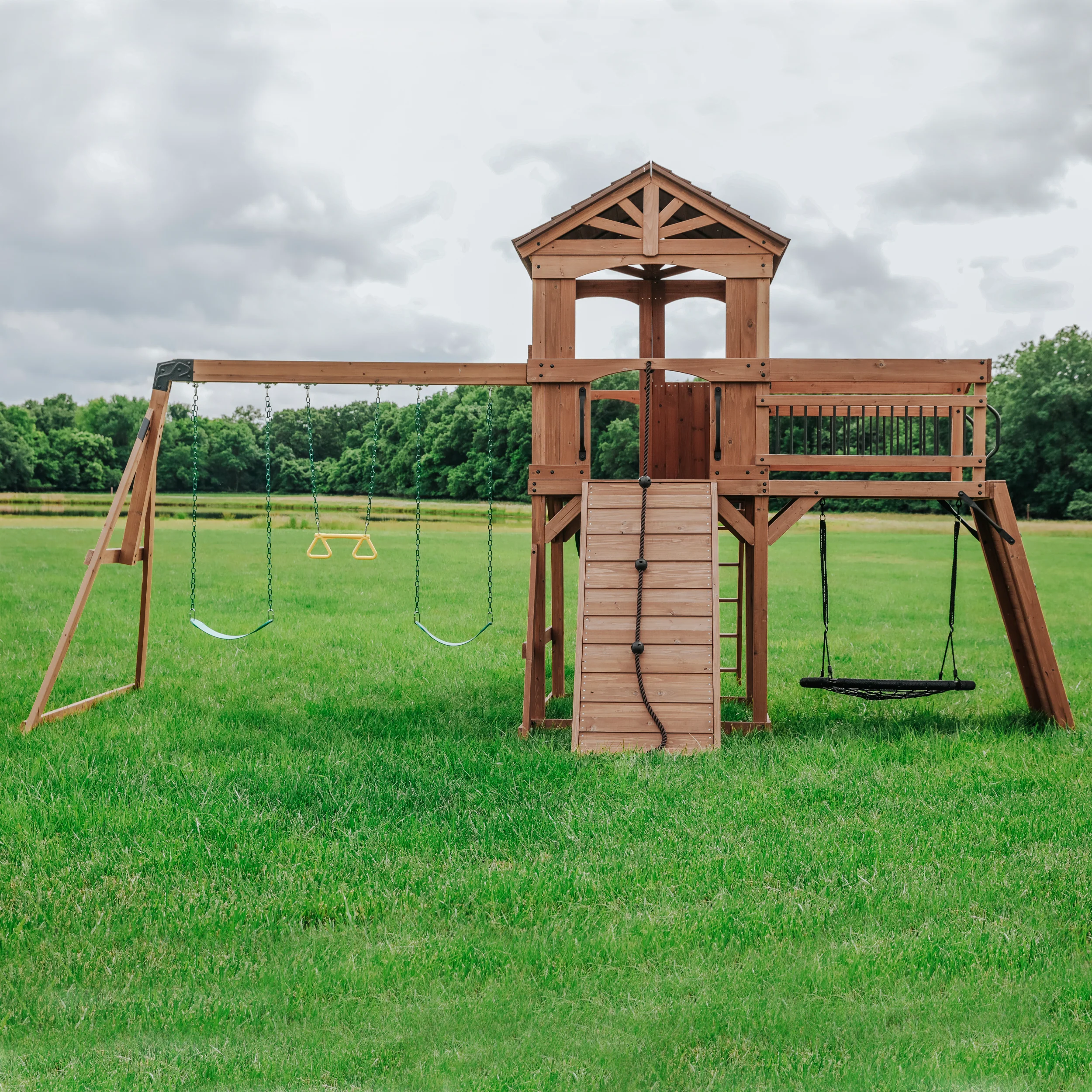 Sterling Point Swing Set with Green Wave Slide - Image 6